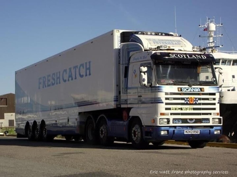 WSI WSI Scania 143M streamline with 3-axle reefer trailer C.A. ANDERSON FRESHCATCH Peterhead Scotland