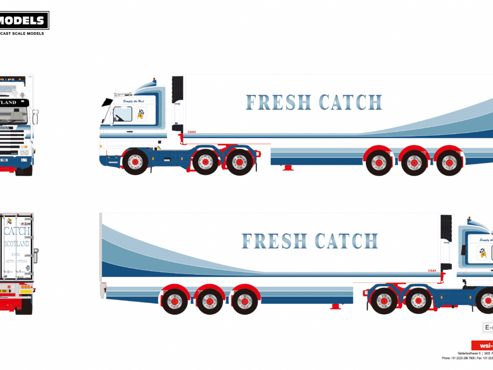 WSI WSI Scania 143M streamline with 3-axle reefer trailer C.A. ANDERSON FRESHCATCH Peterhead Scotland