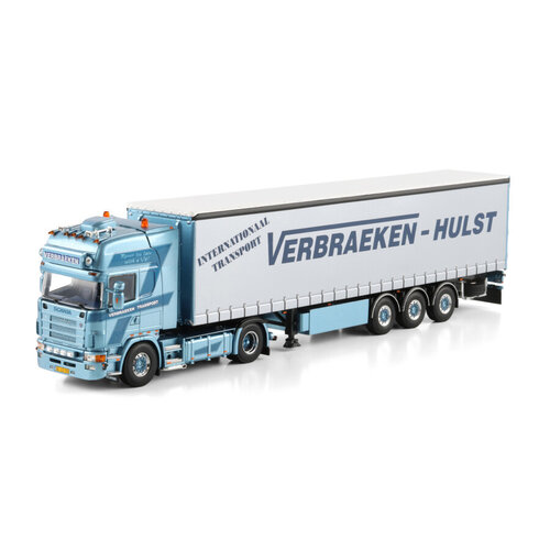 WSI WSI Scania 4 serie topline 4x2 met 3-as schuifzeilen oplegger VERBRAEKEN