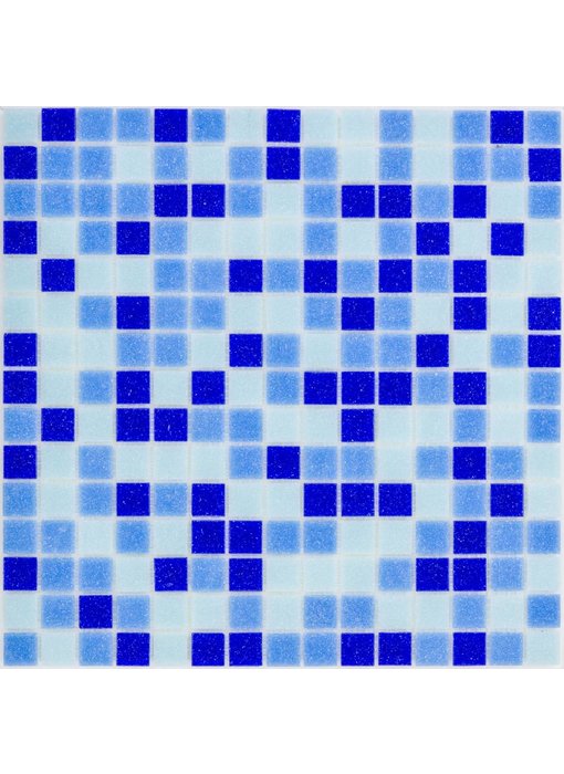 Glasmosaik Blau Mix dark - 33x33cm