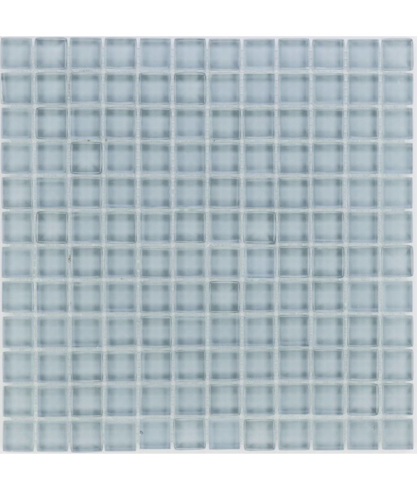 Glasmosaik Grau, glänzend - 30cm x 30cm