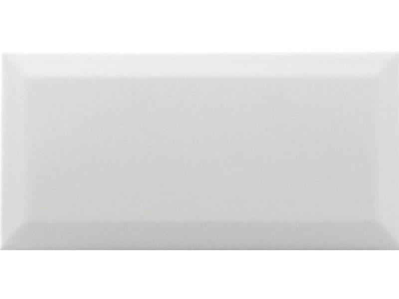 Metro Fliesen mit Facette - weiß glänzend - 7,5x15 cm