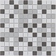 Keramik Mosaikfliese Grau Mix, matt - 33 cm x 33 cm