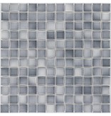 Keramik Mosaikfliese Grau Melange, matt - 33 cm x 33 cm