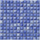 Keramik Mosaikfliese Blau Melange, matt - 33 cm x 33 cm