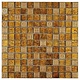 Mosaik Glas & Naturstein Inka Gold Relief 30 cm x 30 cm