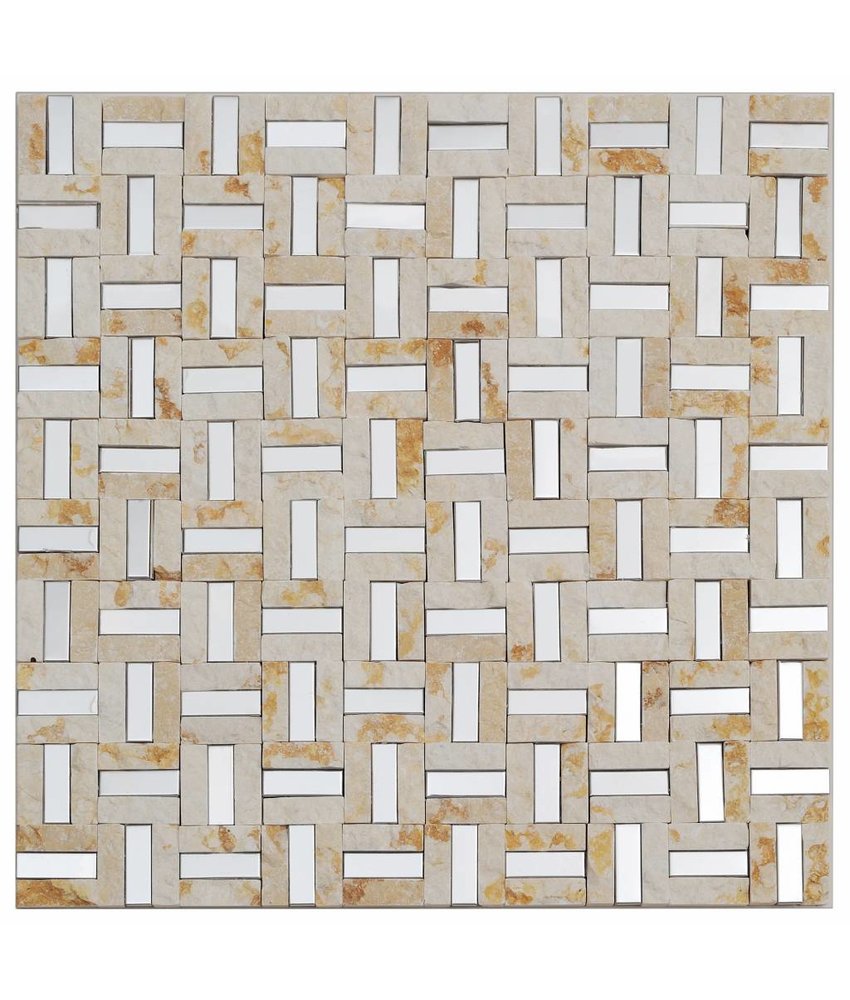 Mosaik Marmor & Alu Beige 30 cm x 30 cm