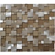 Mosaik Glas & Alu Beige 3D brushed 27 cm x 30 cm