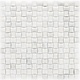 Mosaik Marmor Basket 3D Weiß poliert - 30 cm x 30