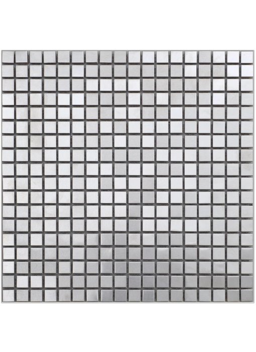 Mosaik Metall Edelstahl, quadratisch - 30 cm x 30 cm