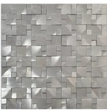 Mosaik Metall Alu 3D Silver 30 cm x 31,5 cm