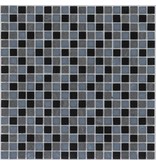 Mosaik Glas & Marmor Schwarz Grau- 30 cm x 30 cm