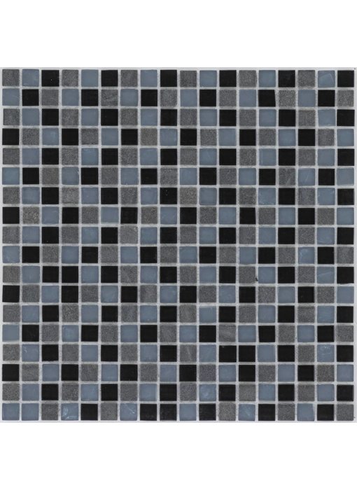 Mosaik Glas & Marmor Schwarz Grau- 30 cm x 30 cm