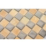 MOSAIKFLIESEN - Belgrade - Marmor / Glas - beige / silber