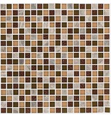 Mosaik Glas & Naturstein Smart Brown - Selbstklebend - 30 cm x 30 cm