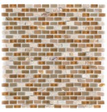 Mosaik Glas & Marmor 5th Avenue Brown Mix Seashell - 30 cm x 30 cm