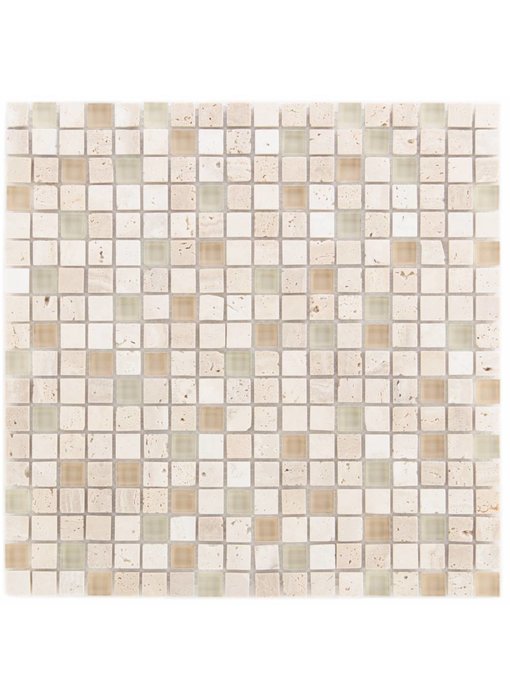 Mosaik Glas & Marmor  Combi Cream 30 x 30 cm