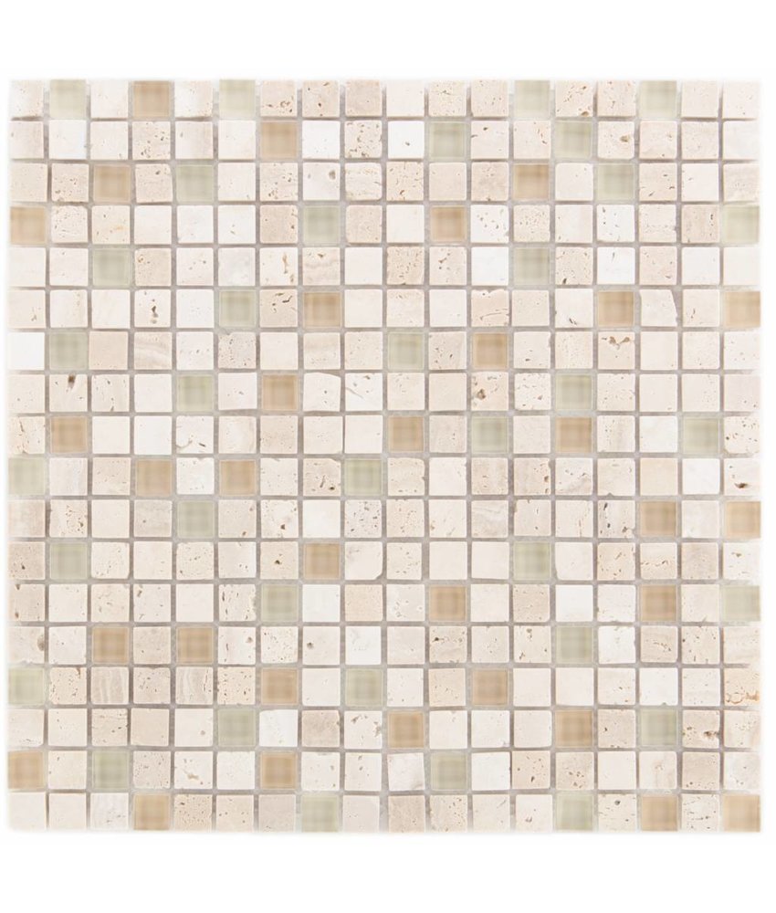 Mosaik Glas & Marmor  Combi Cream 30 x 30 cm