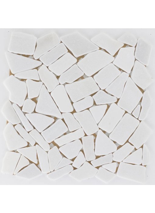 Polymosaikfliese Marmor Bianco Carrara - 30,5 cm x 30,5 cm