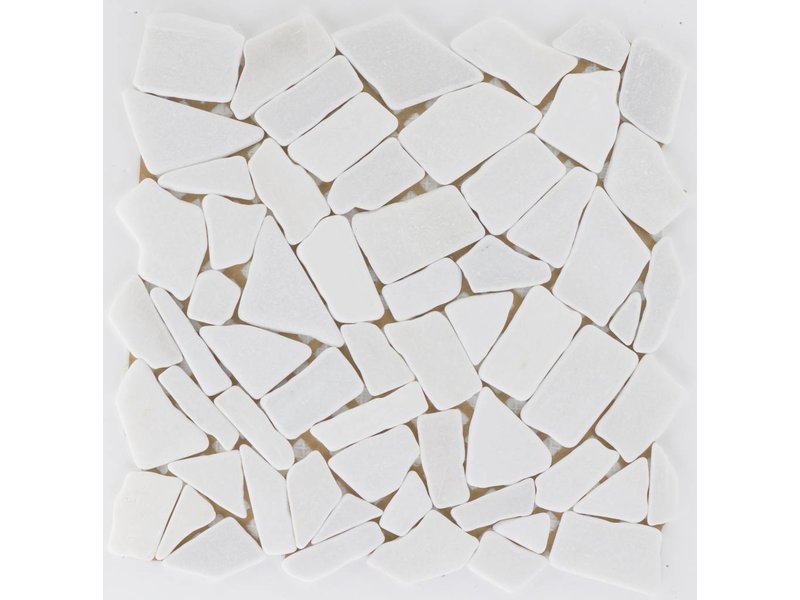 Polymosaikfliese Marmor Bianco Carrara - 30,5 cm x 30,5 cm
