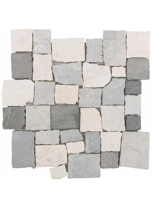 Mosaikfliese  Marmor Murcino Creme Grey  - 30 cm x 30 cm