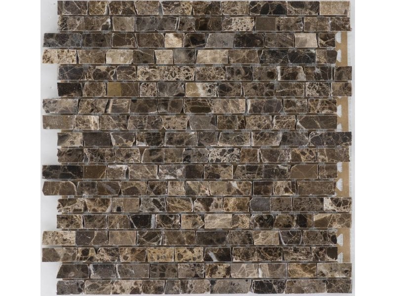 Mosaikfliese Marmor Marron Emperador Dark - 30,5 cm x 30,5 cm