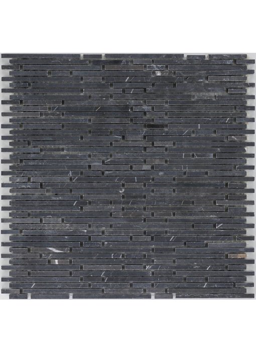 Mosaikfliese Marmor Negro Glacia - 30,5 cm x 30,5 cm