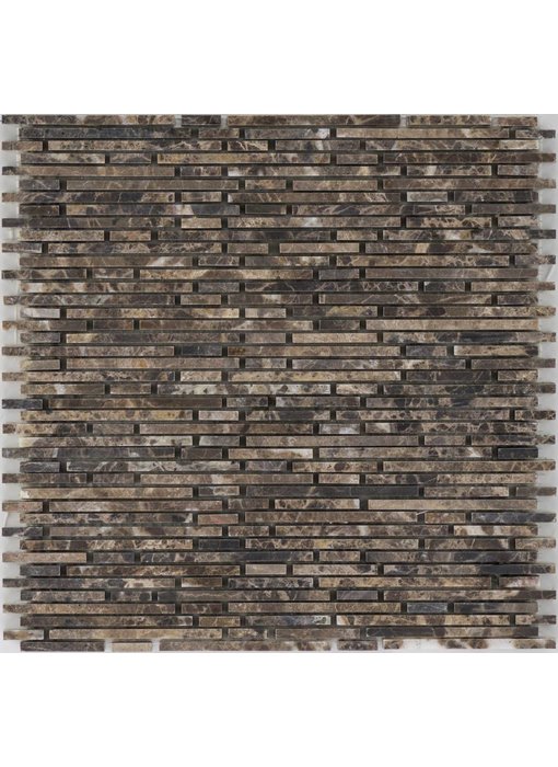 Mosaikfliese Marmor Marron Emperador - 30,5 cm x 30,5 cm