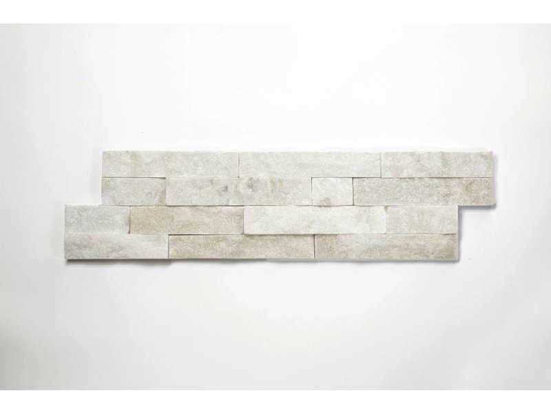 Brickstones - Quarzit weiß (2-3 cm) - 15x60 cm