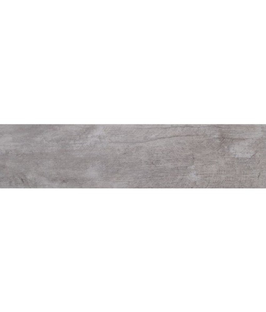 Bodenfliese Ecno Denver White Grey Feinsteinzeug glasiert poliert - 16 cm x 65 cm x 0,9 cm