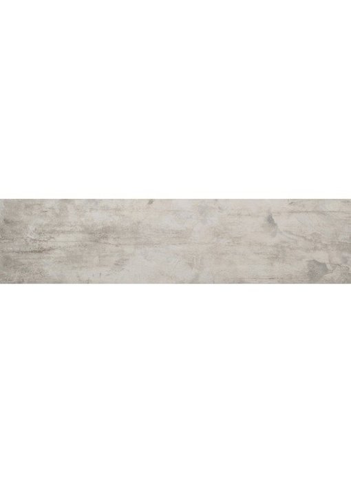 Bodenfliese Ecno Denver White Grey Dekor Feinsteinzeug glasiert poliert - 16 cm x 65 cm x 0,9 cm