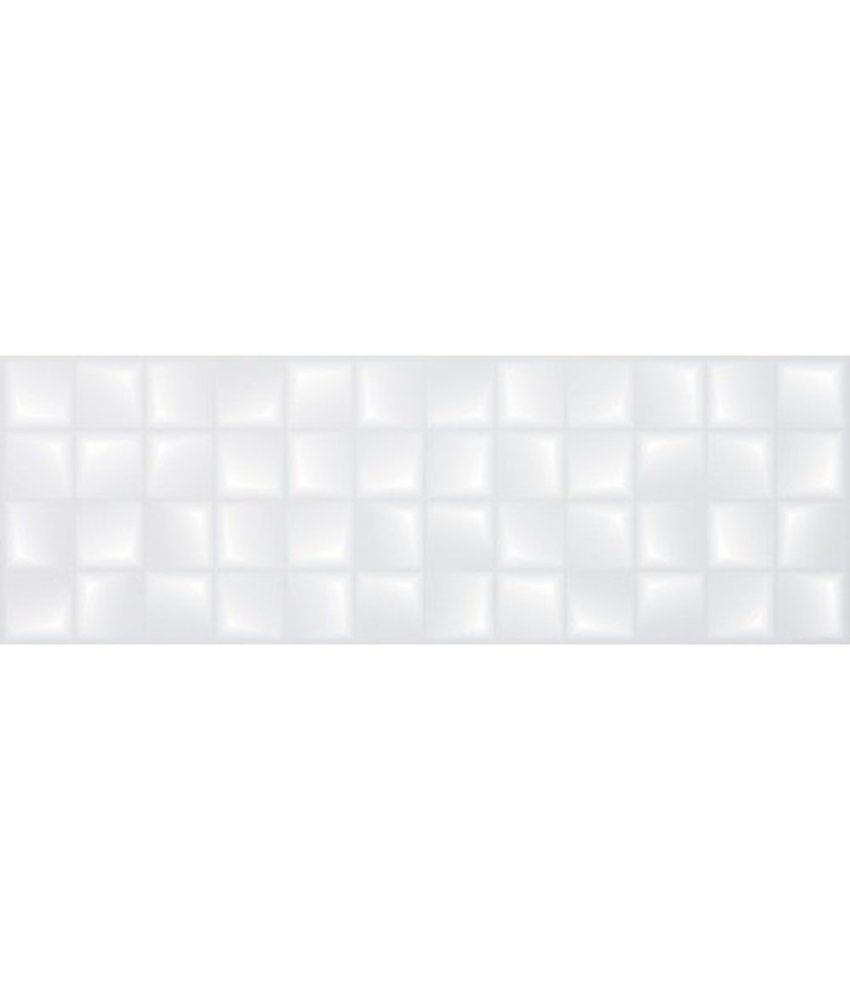Wandfliese Forma Weiß 3D glänzend - 30 cm x 90 cm x 1 cm