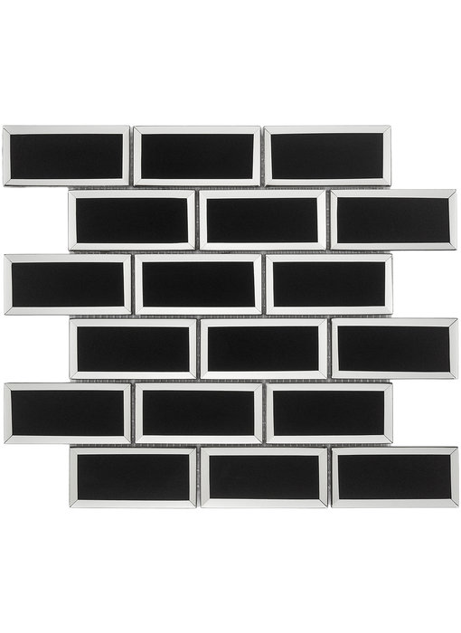 BÄRWOLF Mosaic Facette Black - 29,8 cm x 29,8 cm x 0,8