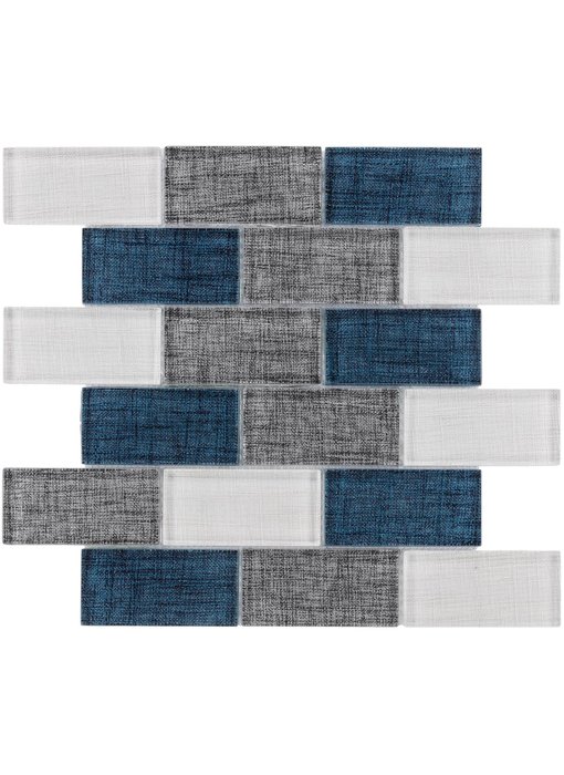 BÄRWOLF Mosaic Tex-Line Denim Blue Mix - 29,8 cm x 29,8 cm x 0,8