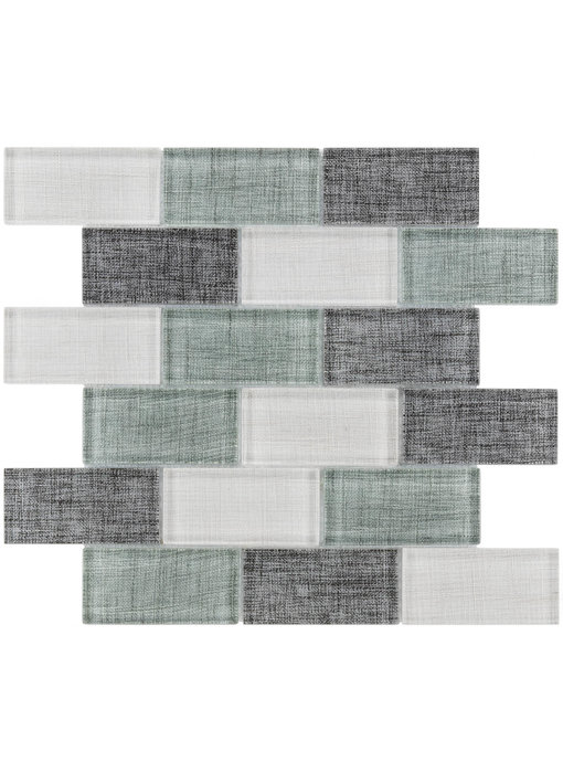 BÄRWOLF Mosaic Tex-Line Ocean Green Mix - 29,8 cm x 29,8 cm x 0,8