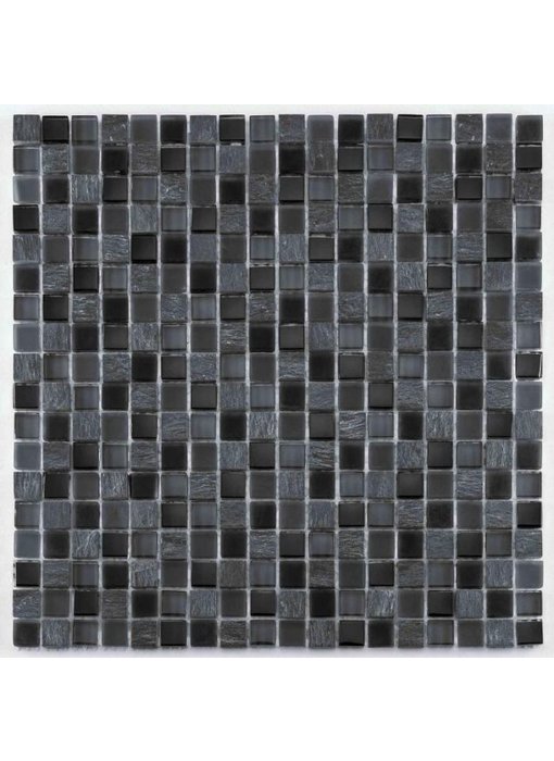 BÄRWOLF Mosaic San Remo Anthracite Mix - 29,8 cm x 29,8 cm x 0,8