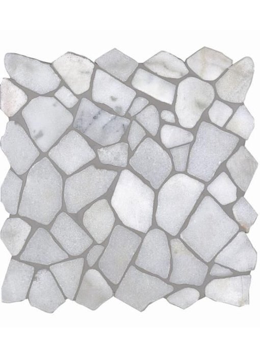 Natursteinfliesen RM-0001 Crush Bianco Carrara