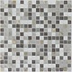 Mosaik Glas & Quarzit Black Grey White - 30 cm x 30 cm - Copy