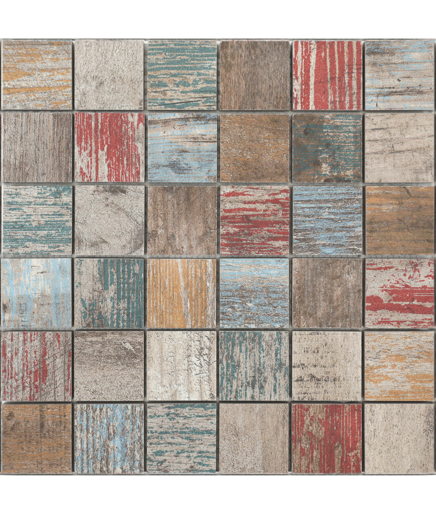 BÄRWOLF Keramikmosaik Beachhouse Color KEG-17005 - 29,5 cm x 29,5 cm -