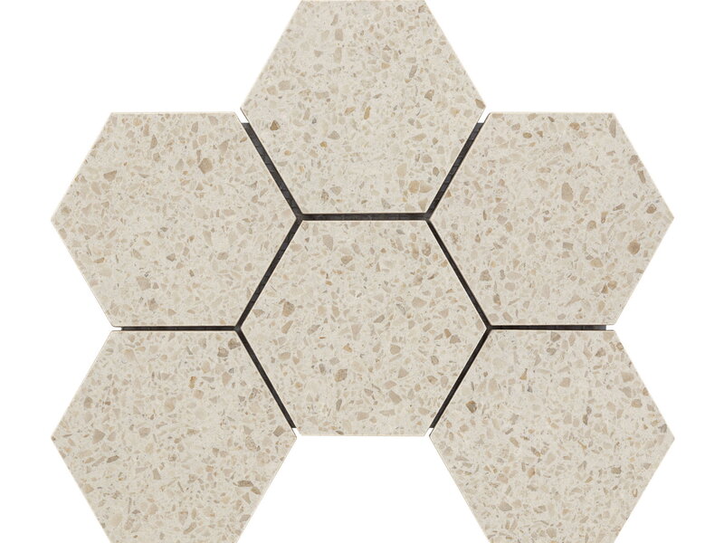 BÄRWOLF BÄRWOLF Townhouse Keramik Mosaikfliesen KEG-22503 tropea cream Hexagon chip 99 x 113 mm