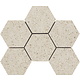 BÄRWOLF Townhouse Keramik Mosaikfliesen KEG-22503 tropea cream Hexagon chip 99 x 113 mm