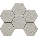 BÄRWOLF Townhouse Keramik Mosaikfliesen KEG-22507 coin grey Hexagon chip 99 x 113 mm