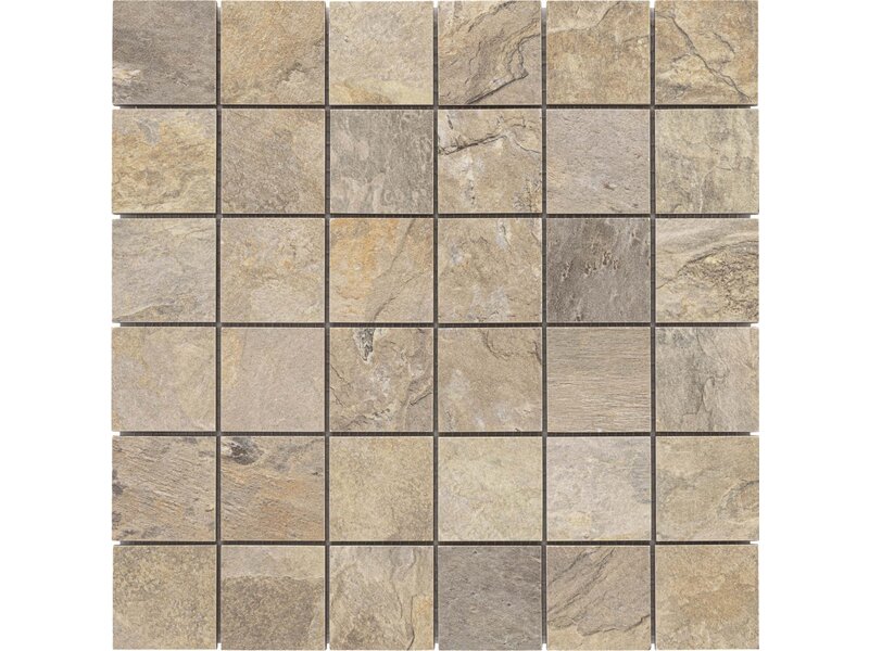 BÄRWOLF BÄRWOLF Keramik Mosaikfliesen KEG-20030 Rustic Stone white sand 48 x 48 mm