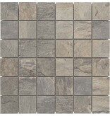 BÄRWOLF BÄRWOLF Keramik Mosaikfliesen KEG-20031 Rustic Stone silver lining 48 x 48 mm