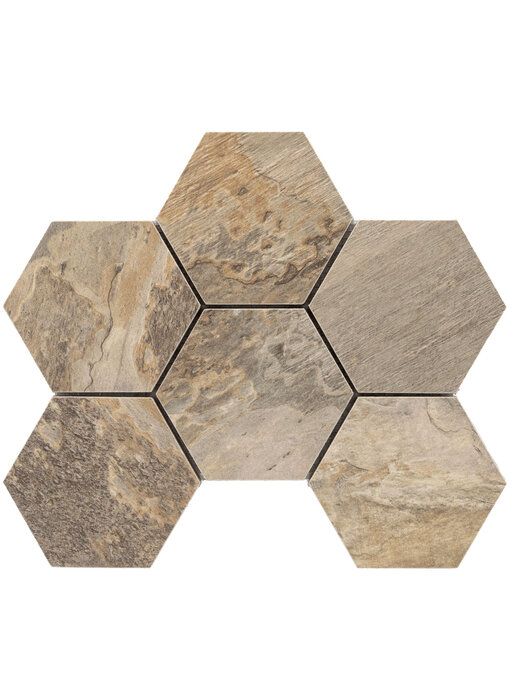 BÄRWOLF Keramik Mosaikfliesen KEG-20060 Rustic Stone white sand99 x 113