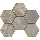 BÄRWOLF Keramik Mosaikfliesen KEG-20061 Rustic Stone silver lining 99 x 113 mm