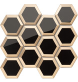 BÄRWOLF BÄRWOLF Bel Air GL-20040 Hexagon  black/gold  73 x84 mm