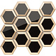 BÄRWOLF Bel Air GL-20040 Hexagon  black/gold  73 x84 mm