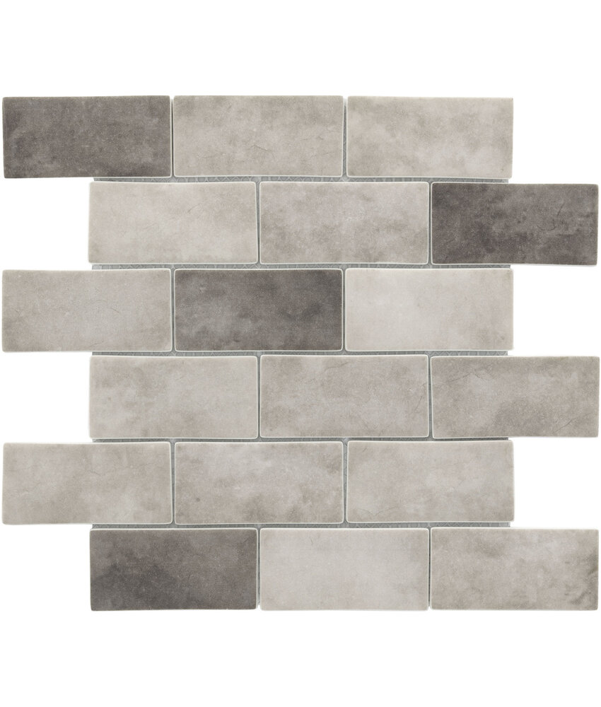 BÄRWOLF Glas- Mosaikfliesen GL-20052 Desert payunia grey  48 x 98 mm