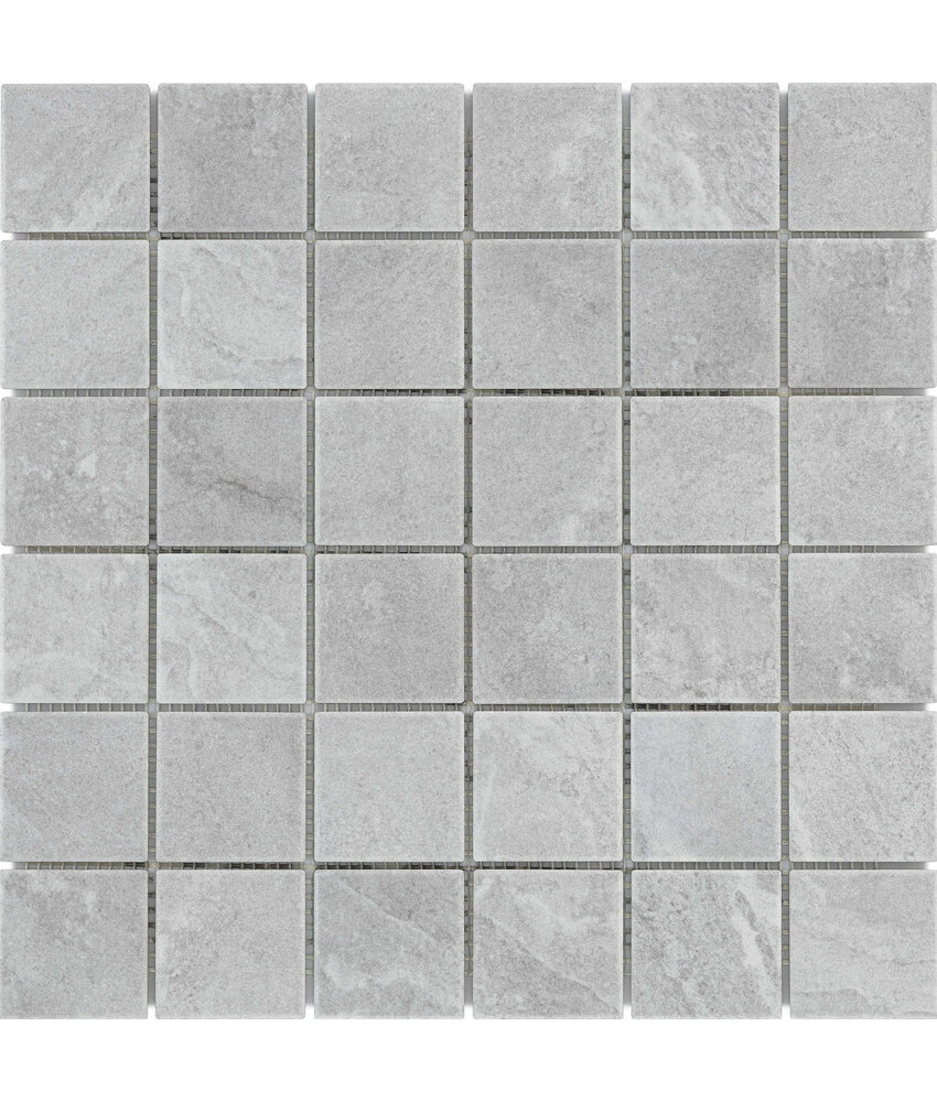 BÄRWOLF Keramikmosaik Grip  GTM-22002 Stone grey - 31,4 cm x 31,4 cm